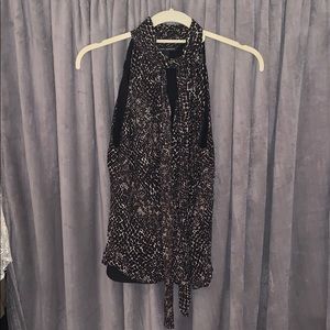 Banana Republic Animal Print Tank with Necktie